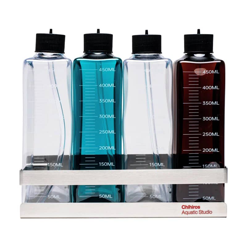 Chihiros Dosing Bottles 4x with Holder Chihiros Dosing Bottles 4x with Holder - Image 1