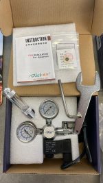 CO2 Regulator Dual Gauge with Solenoid and Bubble counter - Image 2